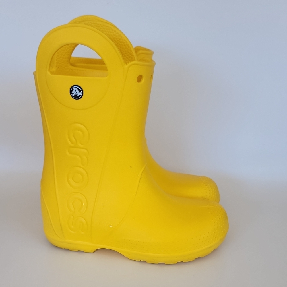 Crocs Kid's Handle It Rain Boot - Yellow Size J2